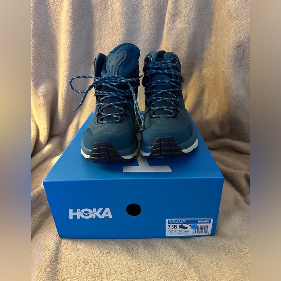 Hoka Kaha 2 GTX- blue coral/blue graphite, women’s 7.5 - Picture 2 of 8